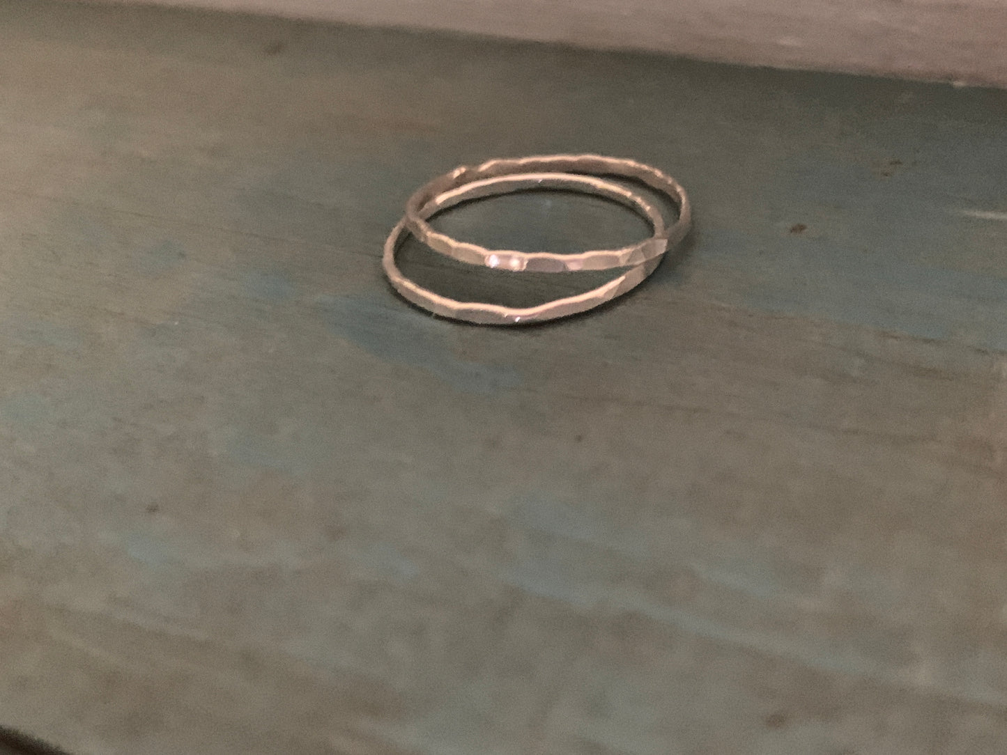 Silver stackable thin ring