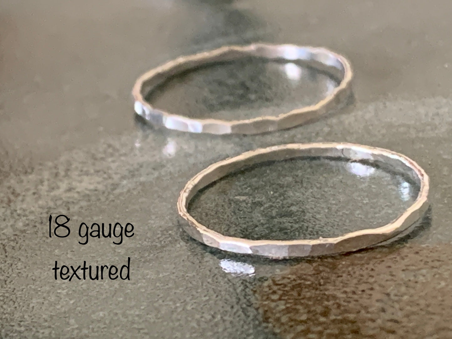 Silver stackable thin ring